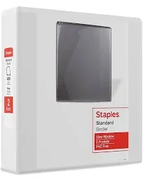 Staples Standard 2 inch 3-Ring View Binders 55411CT/26444CT