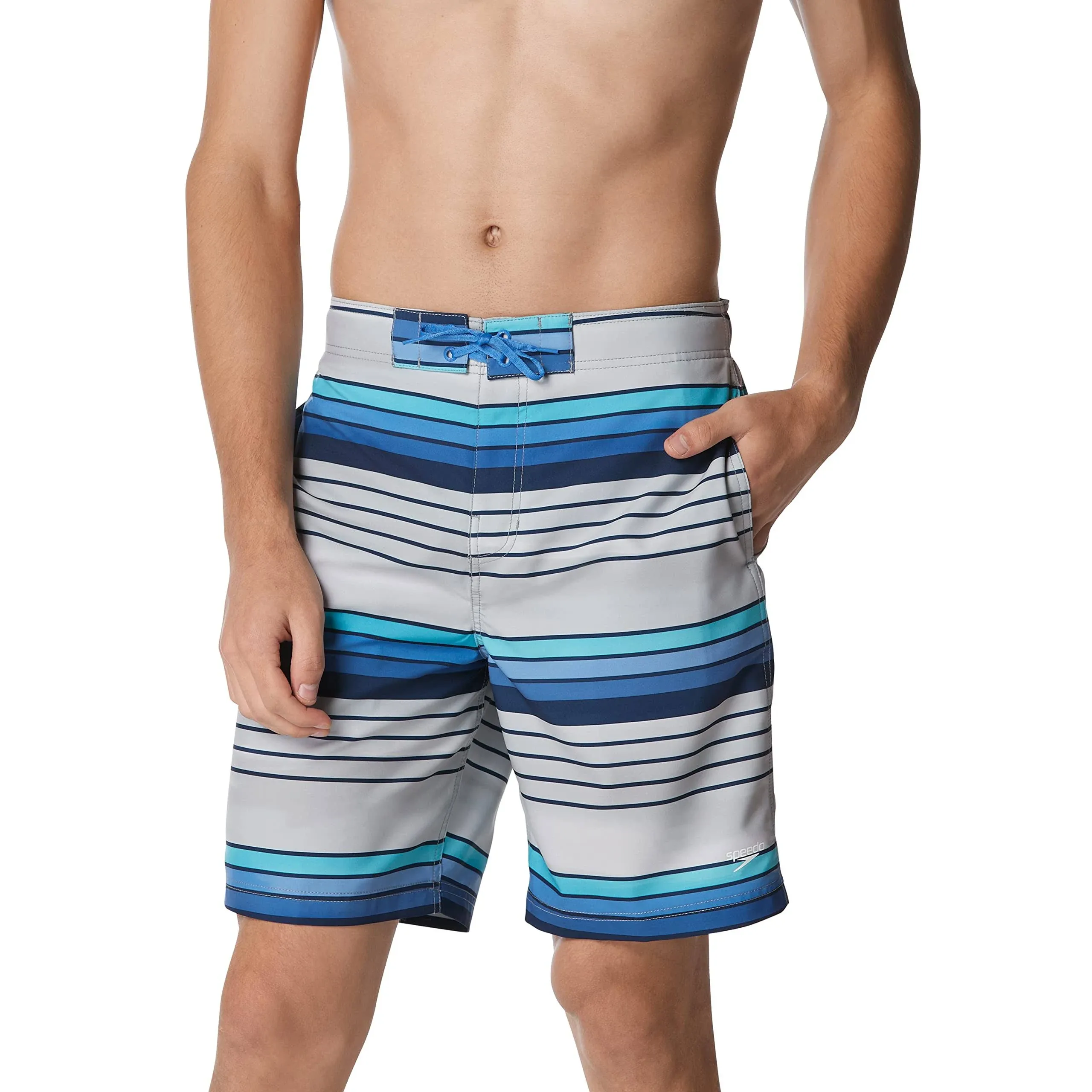 Speedo Men's Swim Trunk Knee Length Boardshort Bondi Striped