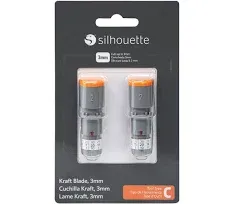 Silhouette SILH-BLADE-KRA<wbr/>FT-2, 3mm Replacement Blades for Cameo 4-Black