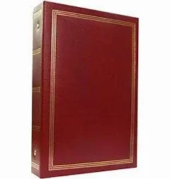 3-Ring 2-Up Slip-in Pocket Burgundy Binder Album for 400 Photos - 4x6