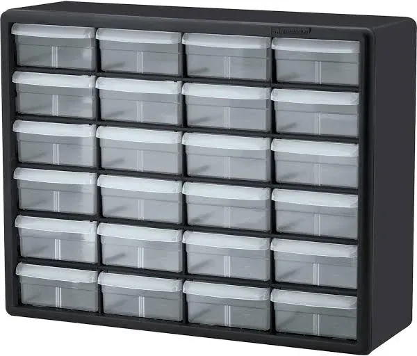 Akro-Mils 10124, 24 Drawer Plastic Parts Storage Hardware and Craft Cabinet, 20-