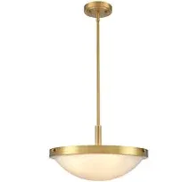 Claxy 3-Light Gold Frosted Glass Pendant Light