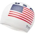 TYR Adult USA Silicone Swim Cap