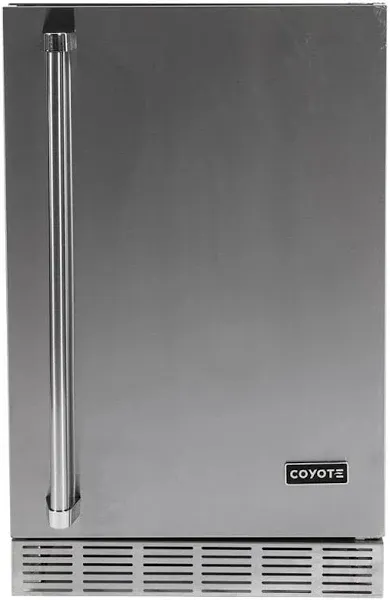 Coyote Refrigerator Compact Outdoor Right Hinge 21" in Stainless Steel