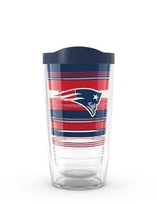 Tervis NFL New England Patriots - Hype Stripes Made in USA Double Walled Insulated Tumbler Travel Cup Keeps Drinks Cold & Hot, 16oz, Classic