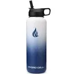 40oz Navy/White Hydro Cell Wide Mouth Stainless Steel Water Bottle