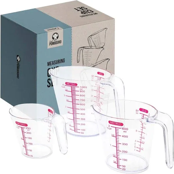 Chef Pomodoro 3-Piece Measuring Cup Set