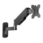 UPGRAVITY Monitor Wall Mount, Single Monitor Wall Arm for 17-32 inch Flat/Curved Computer Screens, Height Adjustable Gas Spring Wall Monitor Stand