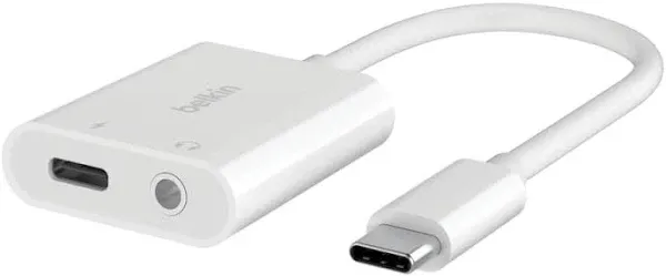 Belkin 3.5mm Audio + USB-C Charge Adapter