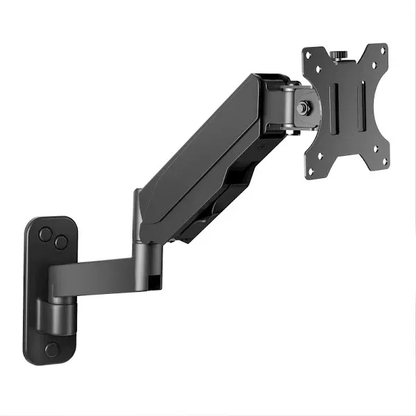 UPGRAVITY Monitor Wall Mount, Single Monitor Wall Arm for 17-32 inch Flat/Curved Computer Screens, Height Adjustable Gas Spring Wall Monitor Stand