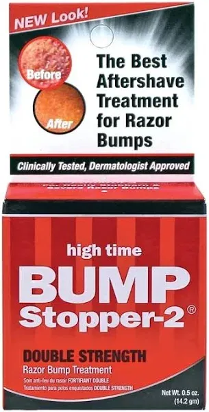 High Time Bump Stopper-2 Double Strength Razor Bump Treatment 0.5 OZ