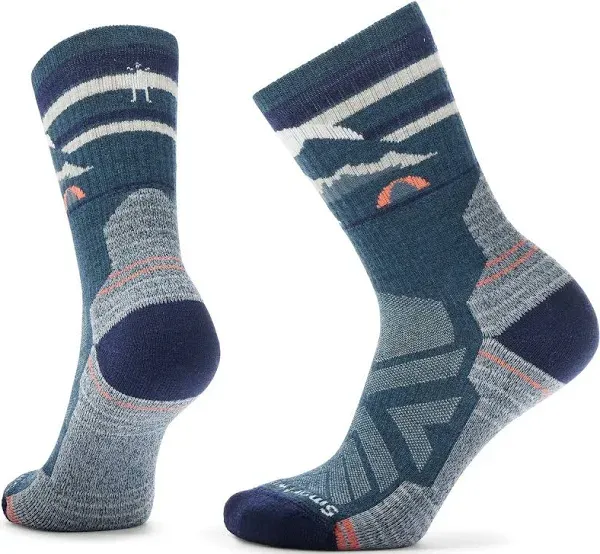 Smartwool Women's Hike Light Cushion Merino Wool Mountain Moon Crew Socks