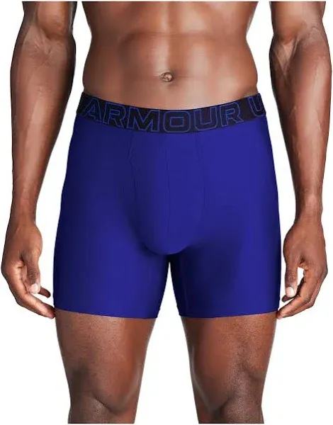 Men's Under Armour Performance Tech 6" Boxer Briefs Underwear 3 Pack