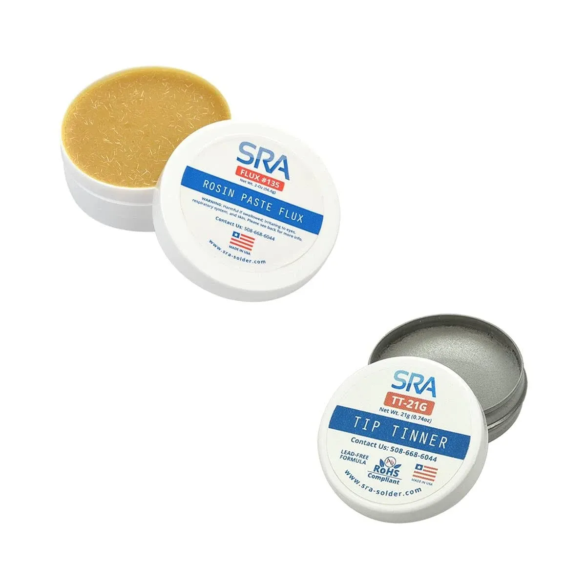 SRA Soldering Products Rosin Paste Flux 135 with A Soldering Iron Tip