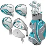 Tour Edge Lady Edge Complete Package 10 Club Set Turquoise White Stand