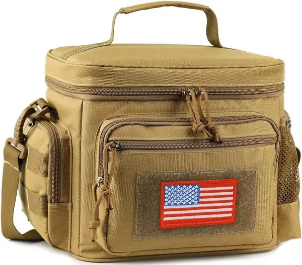 Lunch Box for Men, Tactical Lunch Bag MOLLE Webbing Leakproof Insulated Large...