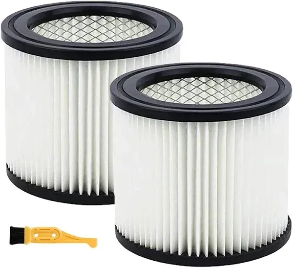 90398 Shop Vac filters Replacement for Shop Vac Type AA Cartridge Filter 90398/118692, 9039800, 9039833(2 Pack), with 2 Foam Sleeve & 8 Pre-filter Bags