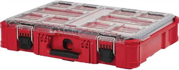 Milwaukee Packout Tool Box - Red (48-22-8430) Organizer Impact-Resista<wbr/>nt Poly 10