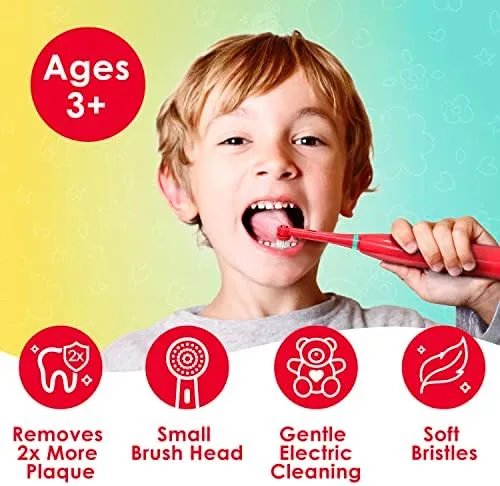 Brusheez Kid's Electric Toothbrush, Red