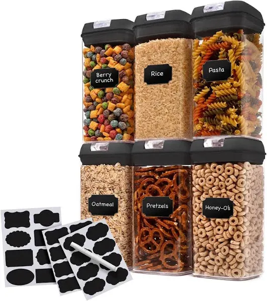 Cheer Collection Airtight Food Storage Containers Set of 6