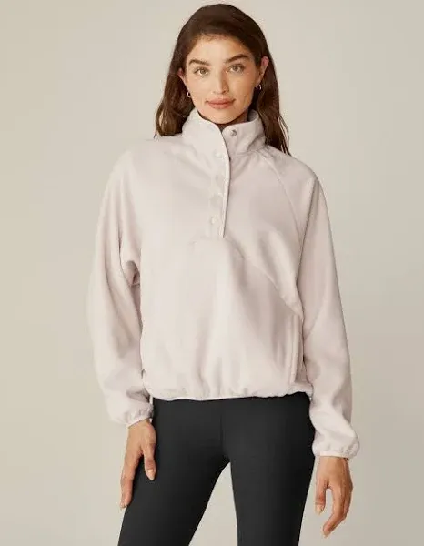 Beyond Yoga Tranquility Pullover in Lunar Rock- lite weight and warm.