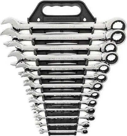 GearWrench 13 Piece Ratcheting Combination SAE Wrench Set