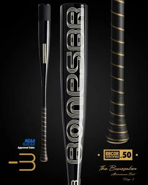 2024 BONESABER BLACK COBRA EDITION BBCOR METAL BASEBALL BAT