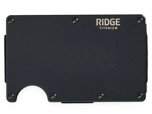 Black Titanium Wallet - Slim & Strong | The Ridge Money Clip