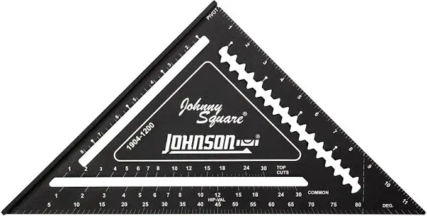 Johnson Level 1904-0700 Rafter Square, Aluminum, 7 in