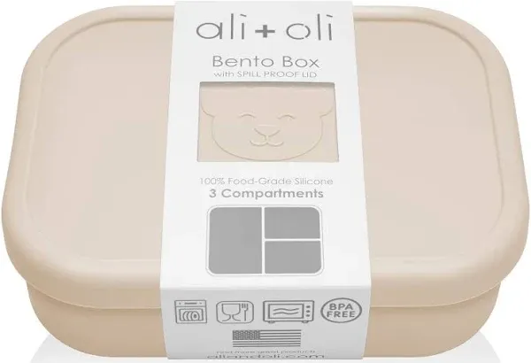 Leak Proof Bento Box (Rose) Food-Grade Silicone Bento Box, BPA, Phthalate, Le...