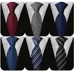 Men&#x27;s Necktie Classic Silk Tie Woven Jacquard Neck Ties 6 PCS