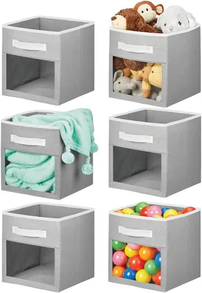 mDesign Soft Fabric Closet Storage Organizer Cubes