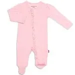 Magnetic Me Modal Ruffle Footie Pink Dogwood NB