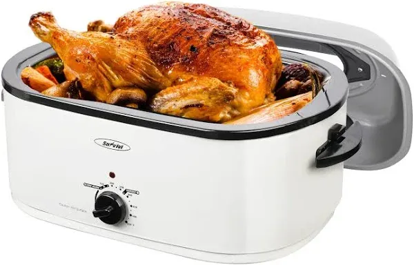 Sunvivi 22-Quart Roaster Oven with Visible Glass Lid Sunvivi Electric Roaster...