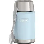 Thermos IS3012GC4 Insulated Food Jar &amp; Spoon, Stainless Steel, Glacier Color, 24