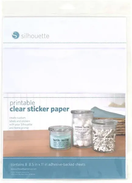 Silhouette Printable Clear Sticker Paper