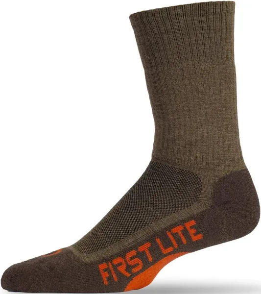 First Lite Treeline Midweight Crew Sock - Midweight Merino Wool Hunting Socks