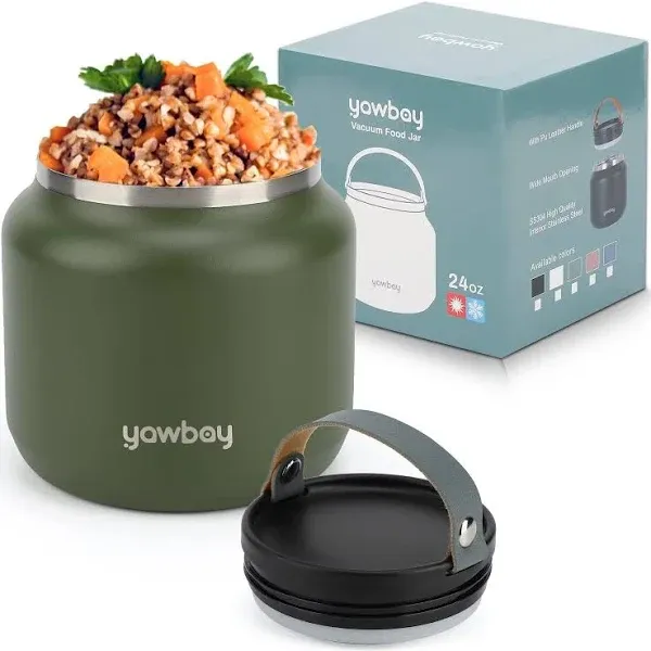 Yawbay 24 OZ Leakproof Insulated Food Jar