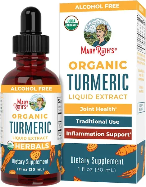 MaryRuth Organics USDA Organic Turmeric Gold Liquid Drops | Liquid Herbal Blend | Turmeric Curcumin, Black Pepper, Cassia Cinnamon Bark, Ginger Root | Immune Support | Non-GMO, Vegan, 1oz