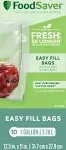 Foodsaver Easy Fill 1 Gallon Vacuum Sealer Bags, 10 Count