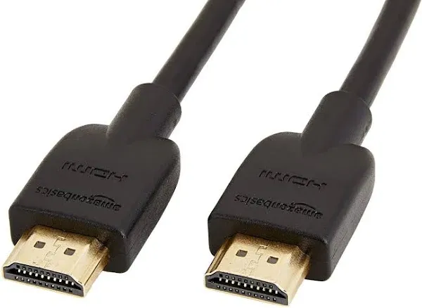 Amazon Basics High-Speed 4K Ultra HD HDMI 2.0 Cable/Cord, 3 feet, 1-Pack, Case of 90, 18 Gbps, 60 Hz, 2160p, 48 bit, Male-to-Male, Ethernet Ready, 3D, Black