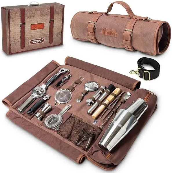 Travel Bartender Kit With Canvas Bag