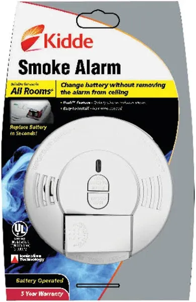 Kidde i9070 Front Load Battery-Operated Ionization Sensor Smoke Alarm