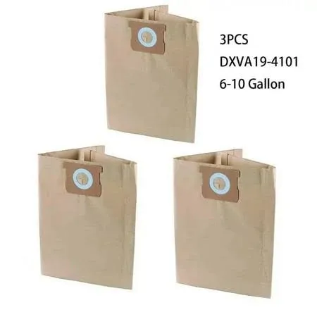 Pack 3 Vacuum Bags For DEWALT 6 to 10 Gallon Shop Vac DXVA19-4101, Dust Colle...