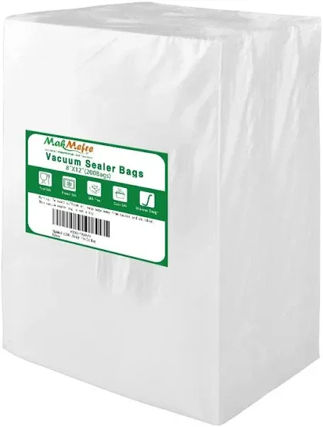 100 Pint Size 6x10Inch Vacuum Freezer Sealer Bags for Food, BPA Free, Heavy D...