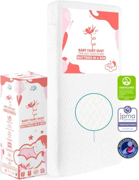 Dream On Me Baby Fairy 5” Foam Crib & Toddler Bed Mattress