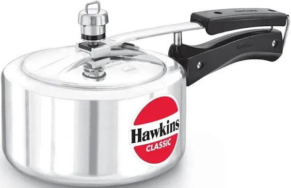 Hawkins Classic CL20 2-Liter New Improved Aluminum Pressure Cooker, Small, Silver