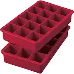 Tovolo Perfect Cube Cayenne Ice Tray, Set of 2