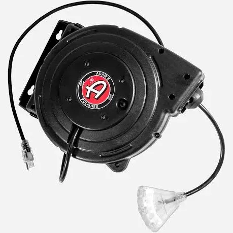 Adam's 50 Ft Retractable Extension Cord Reel