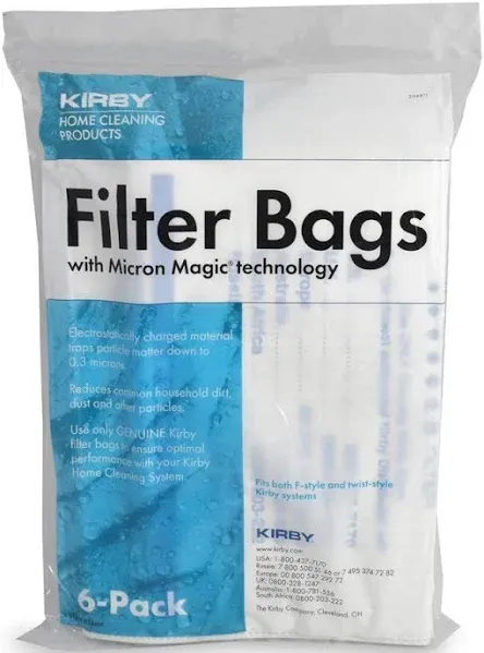 Vacuum System Filter Bags with Micron Magic technology 6 Pack Part 204811 Plu...